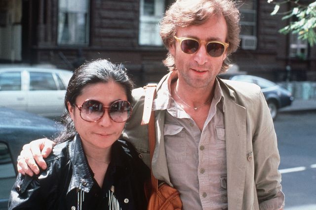 A photo of John Lennon & Yoko Ono in August 1980